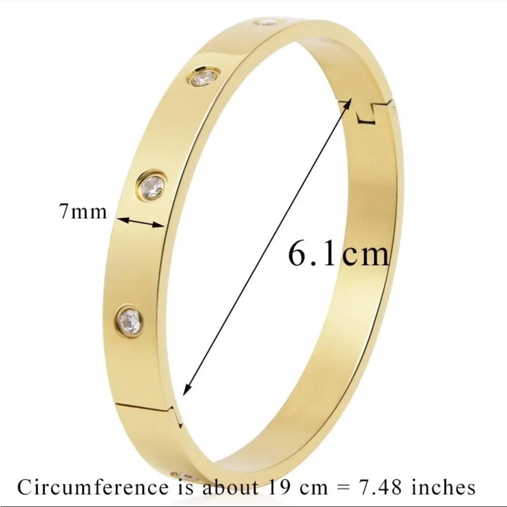 Love Bangle Round Diamond Bangle Bracelet - Picture 7 of 14